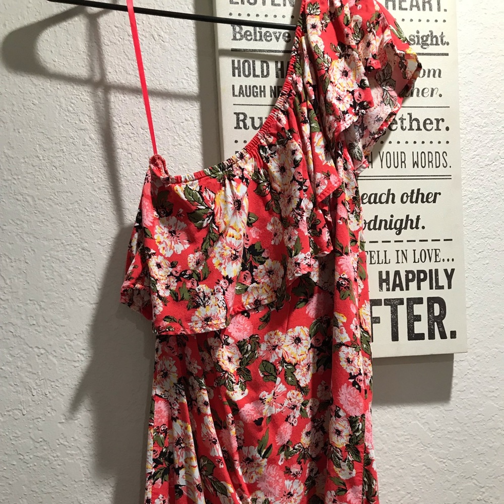 One shoulder summer dress